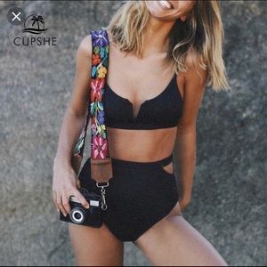 Black high waisted Cupshe swimsuit